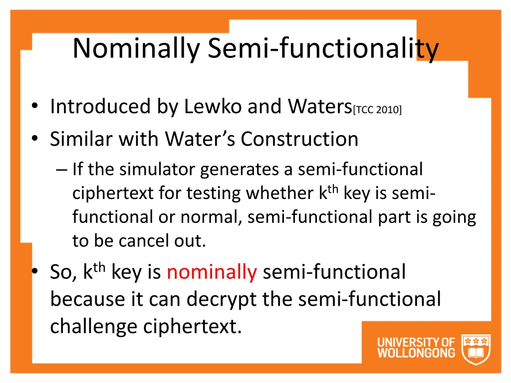 nominally semi functionality