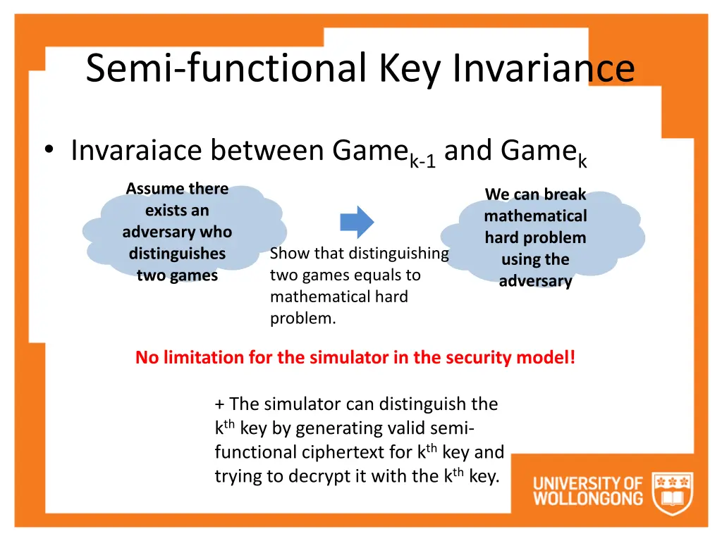 semi functional key invariance 1