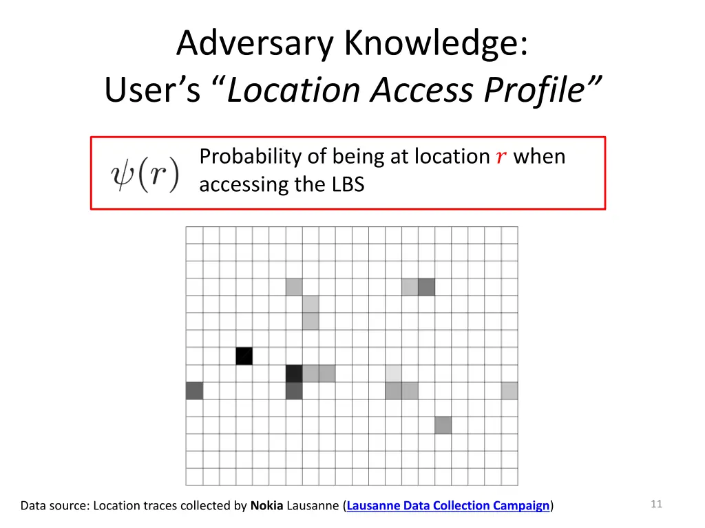 adversary knowledge user s location access profile