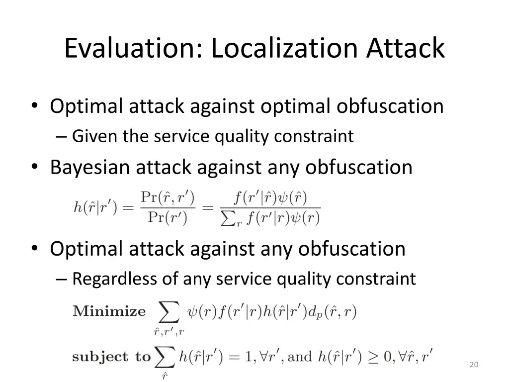 evaluation localization attack