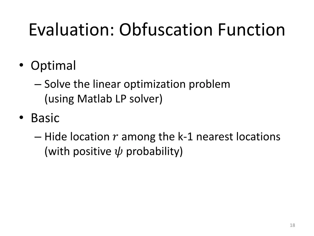 evaluation obfuscation function