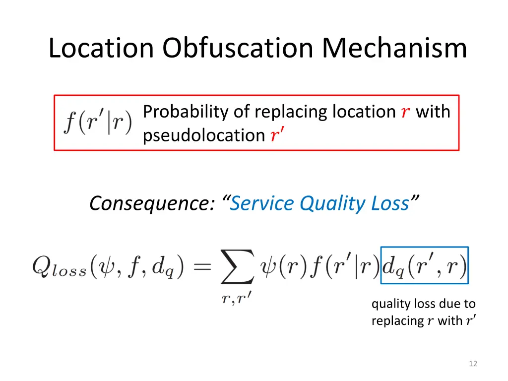 location obfuscation mechanism