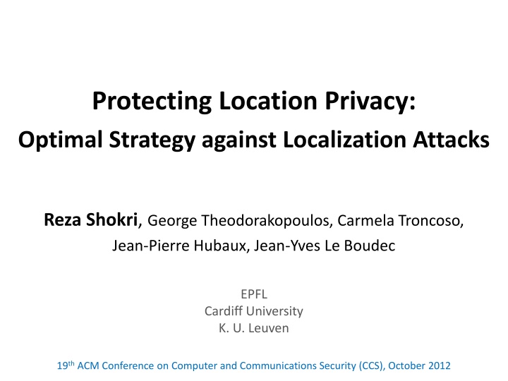 protecting location privacy optimal strategy