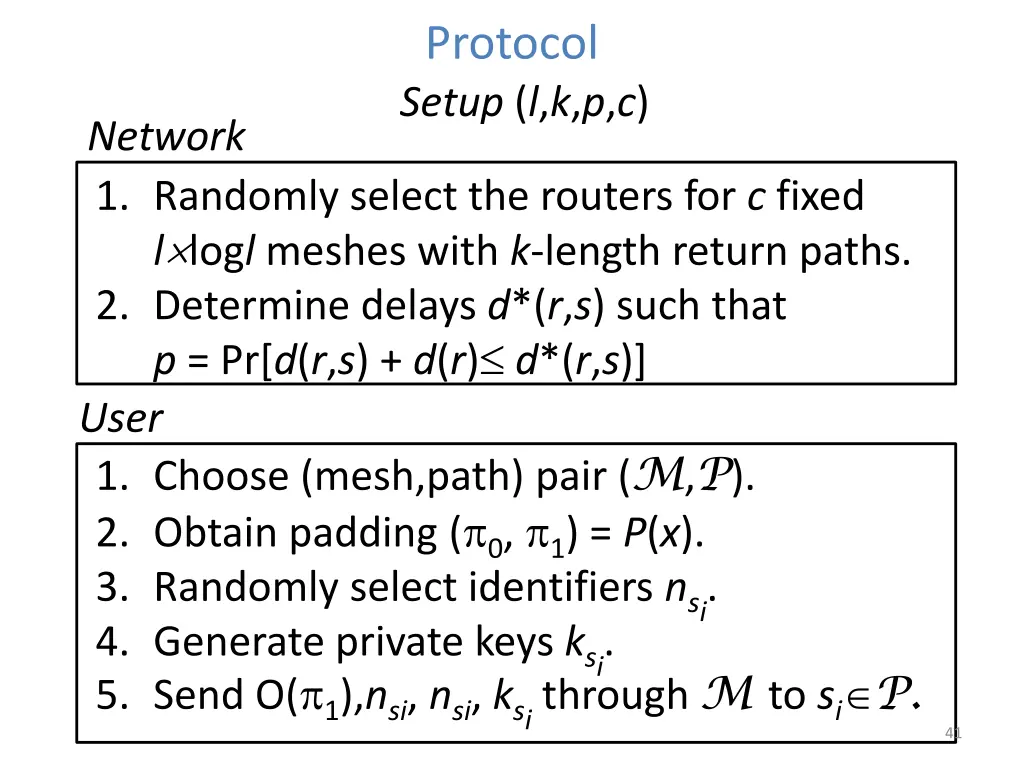 protocol setup l k p c