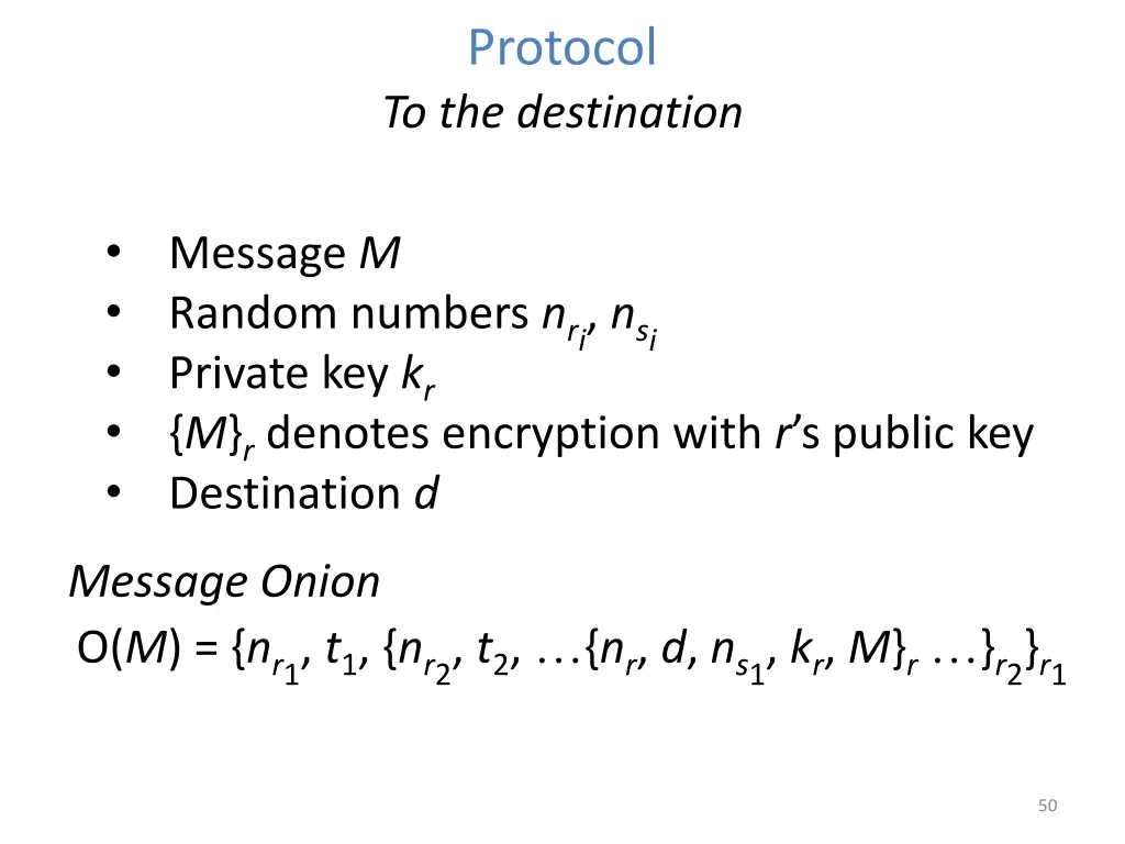 protocol to the destination 12