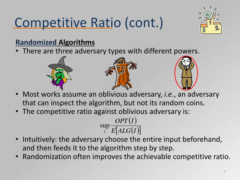 competitive ratio cont