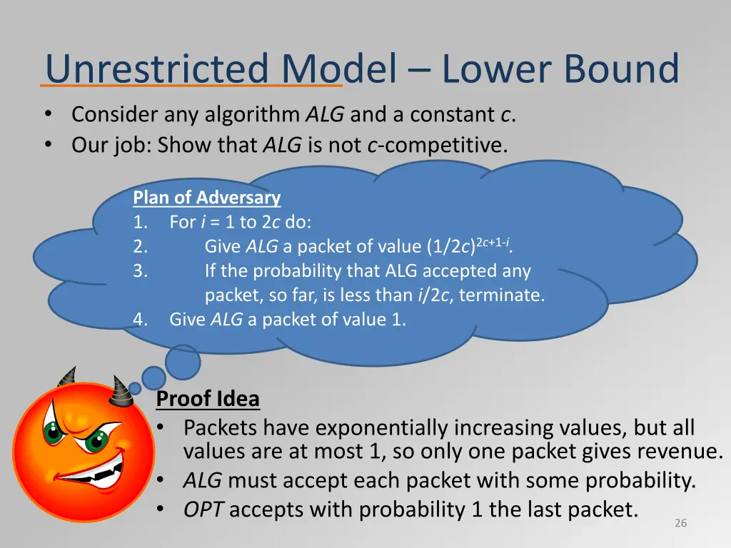 unrestricted model lower bound consider