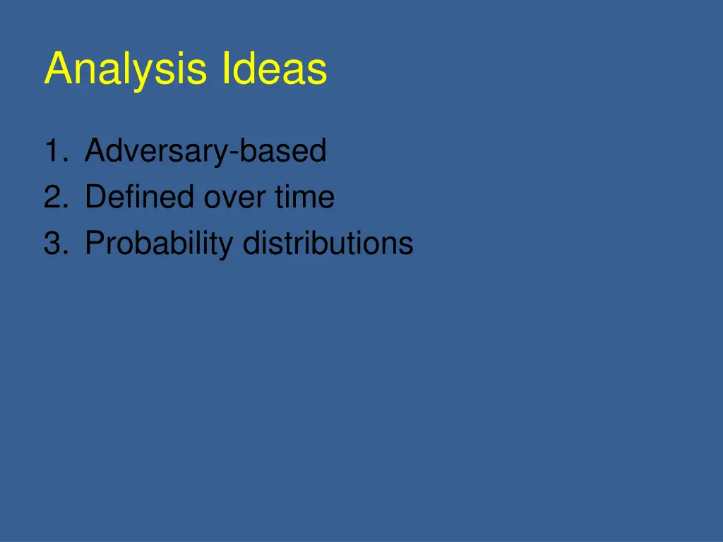 analysis ideas