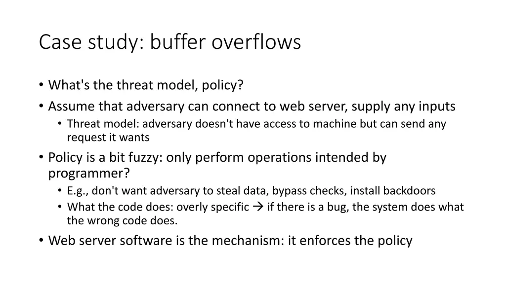 case study buffer overflows 1