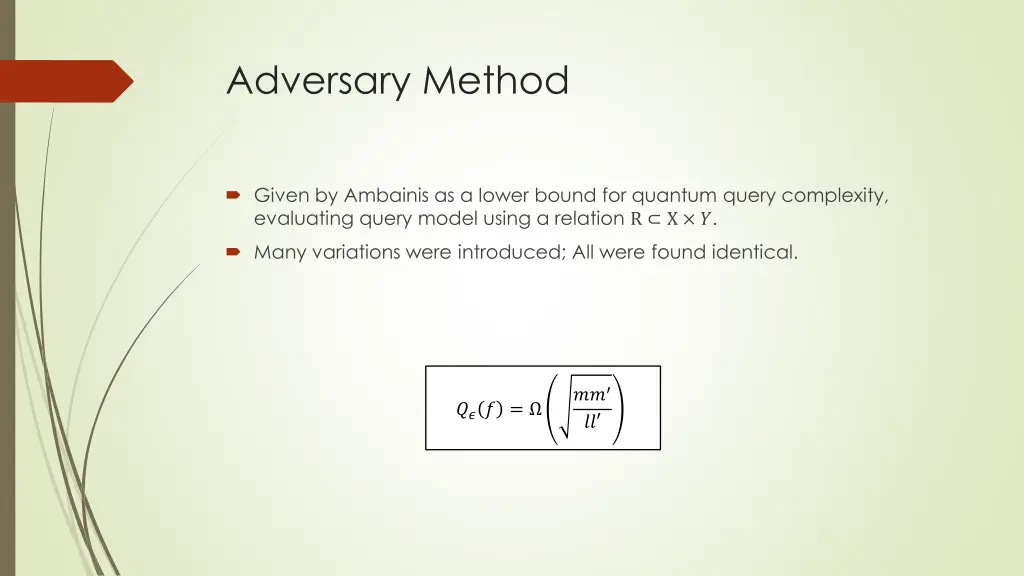 adversary method