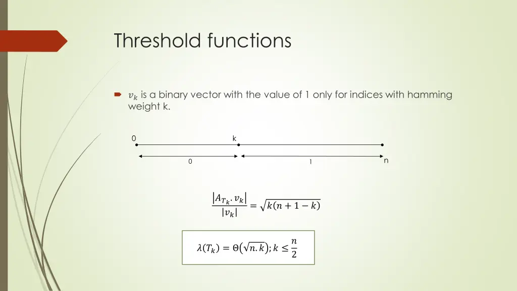 threshold functions