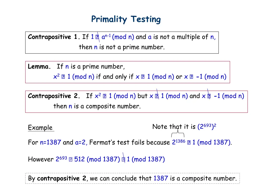 primality testing 6