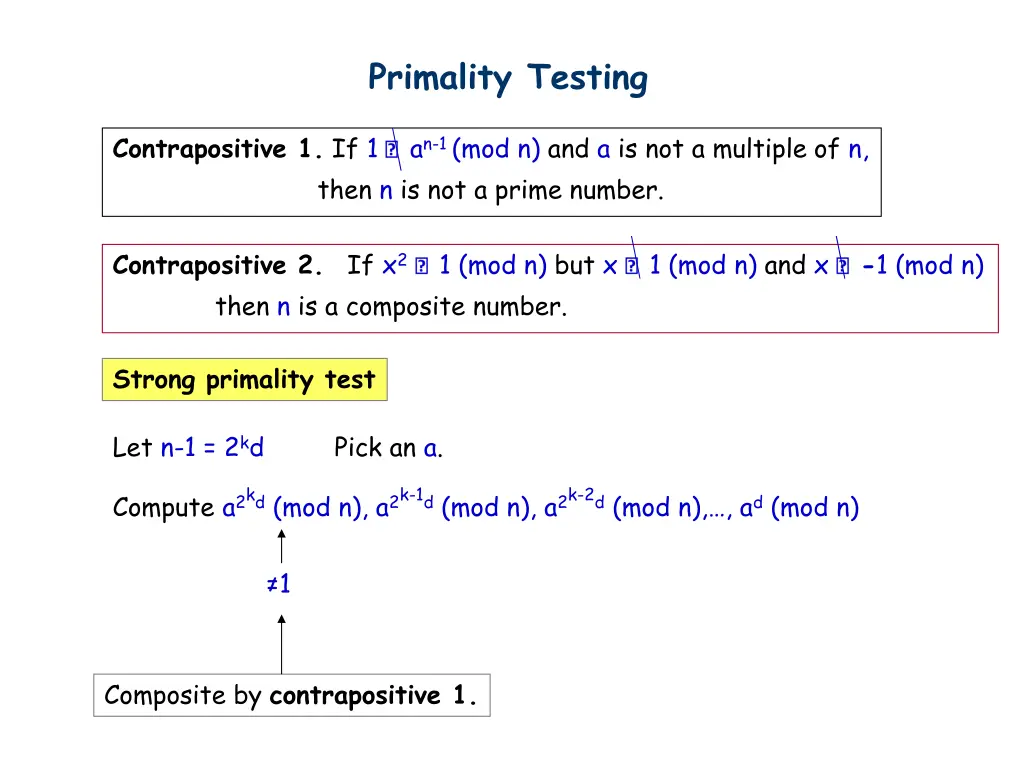 primality testing 7