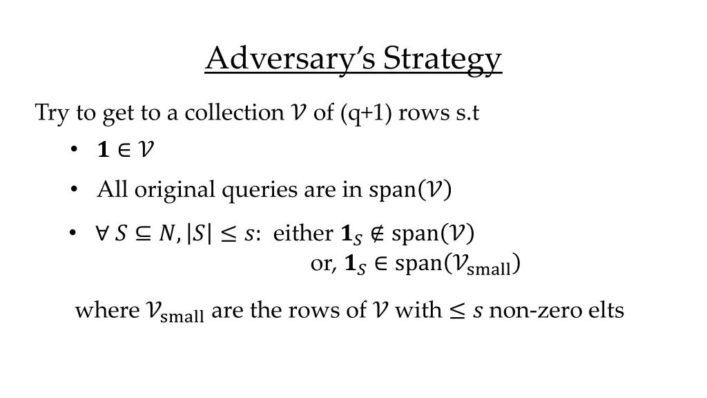 adversary s strategy