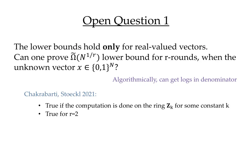 open question 1