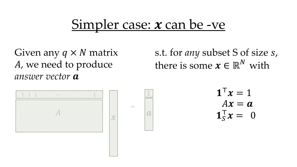 simpler case can be ve