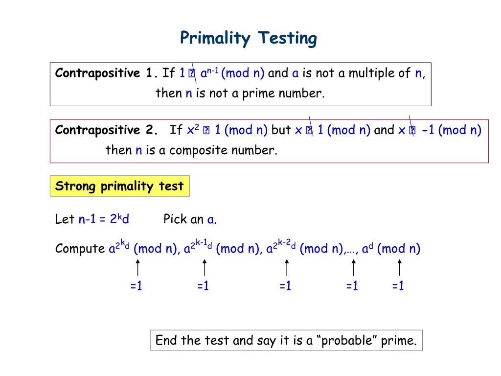 primality testing 11