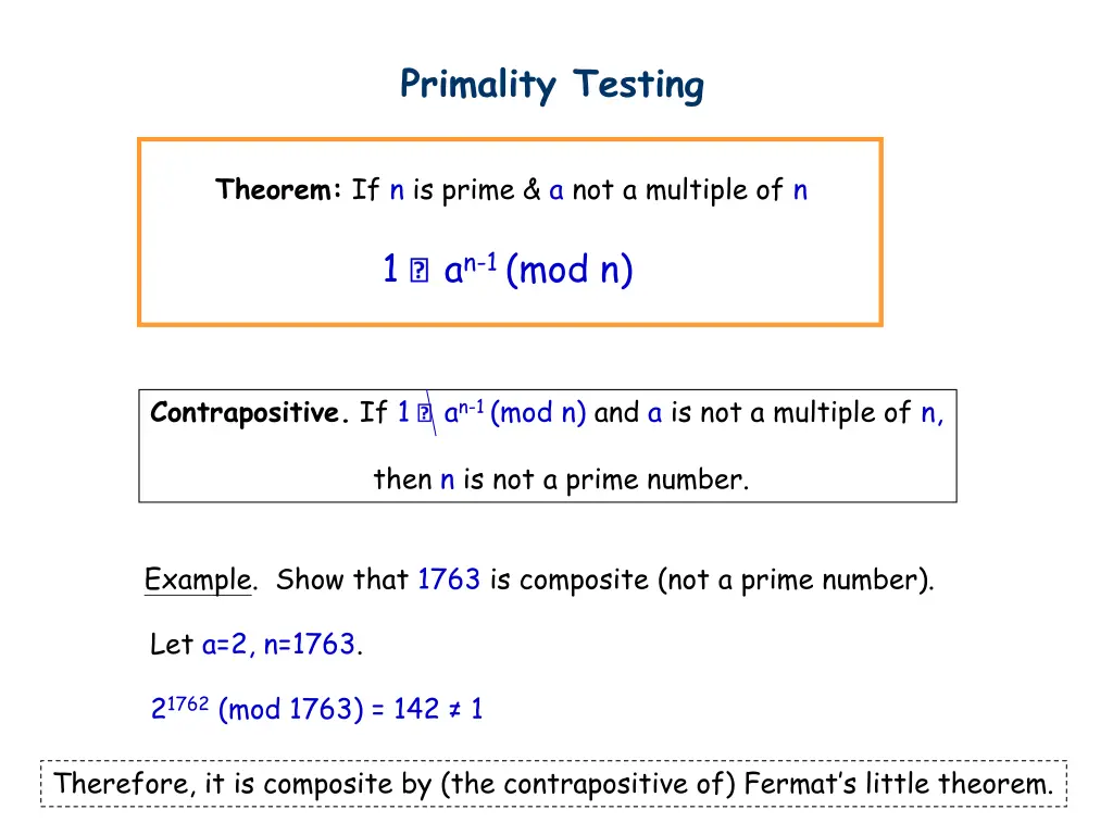 primality testing 2