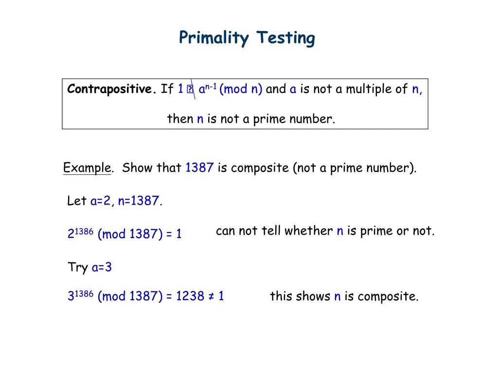 primality testing 3