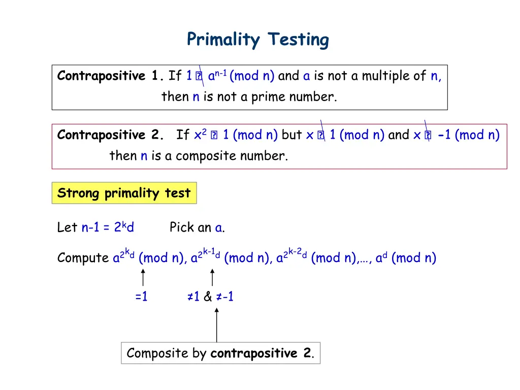 primality testing 8