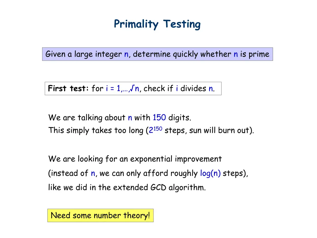 primality testing