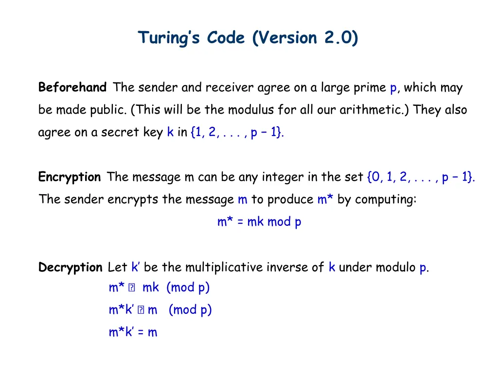 turing s code version 2 0