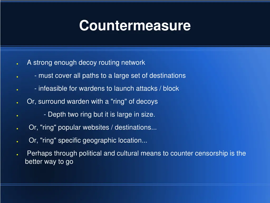 countermeasure