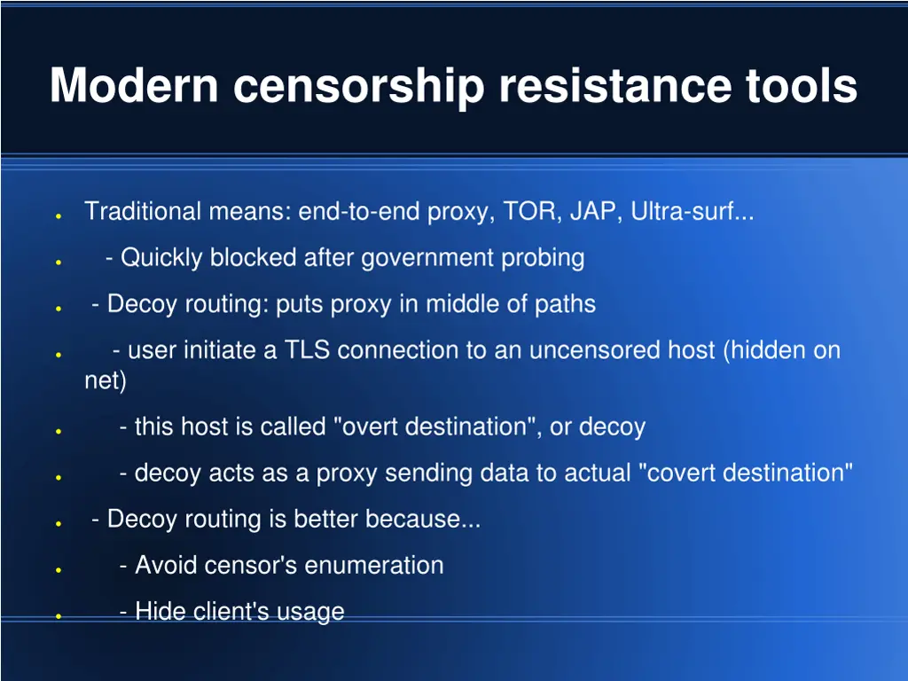 modern censorship resistance tools