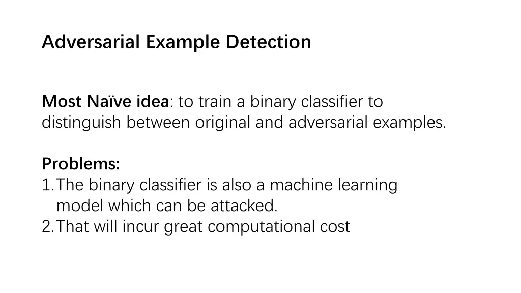 adversarial example detection