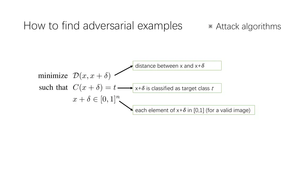 how to find adversarial examples