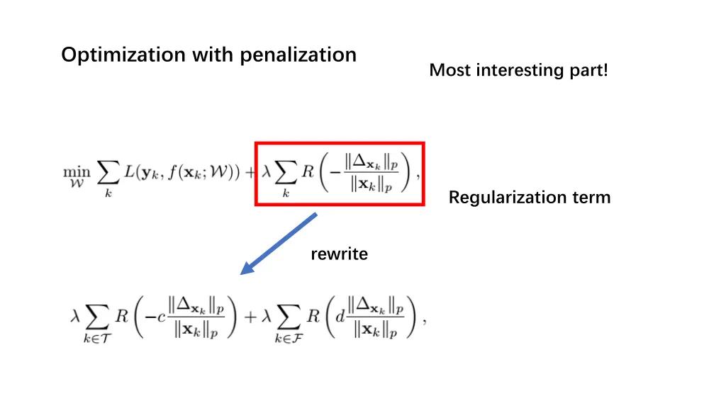 optimization with penalization