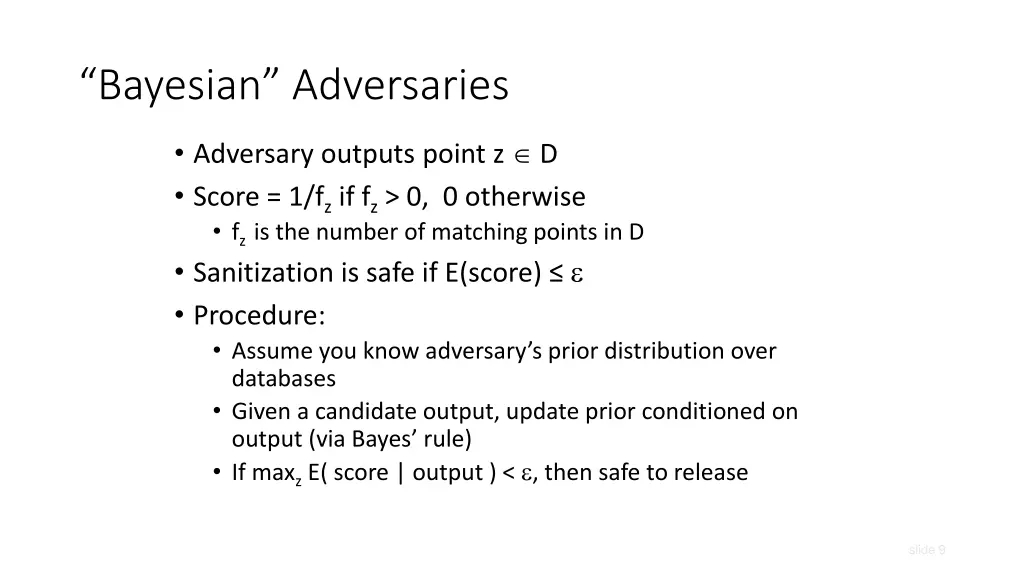 bayesian adversaries