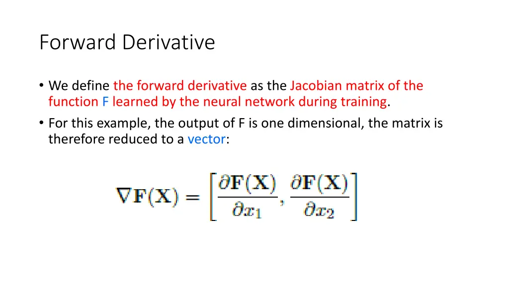 forward derivative