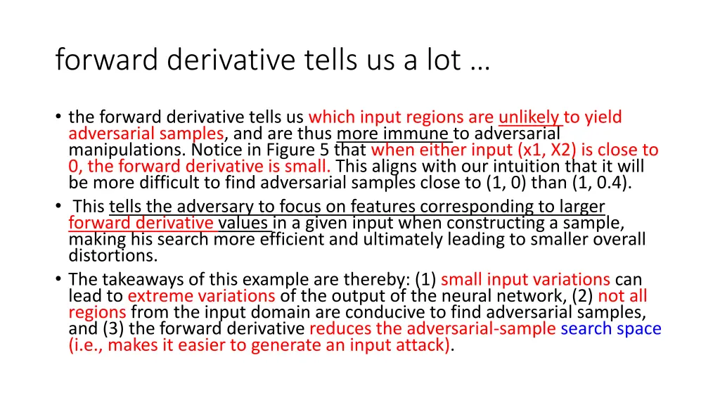 forward derivative tells us a lot