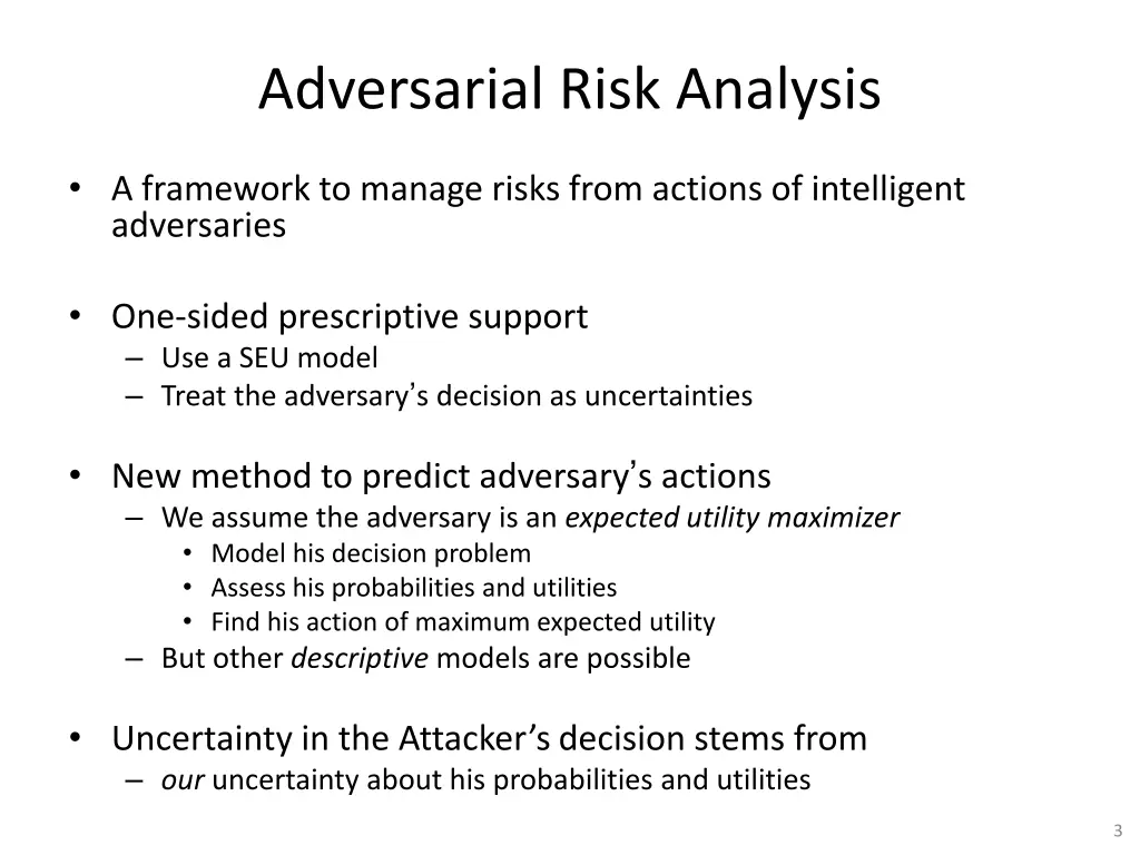 adversarial risk analysis