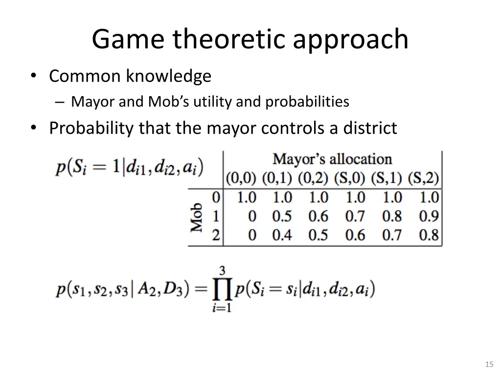 game theoretic approach common knowledge mayor