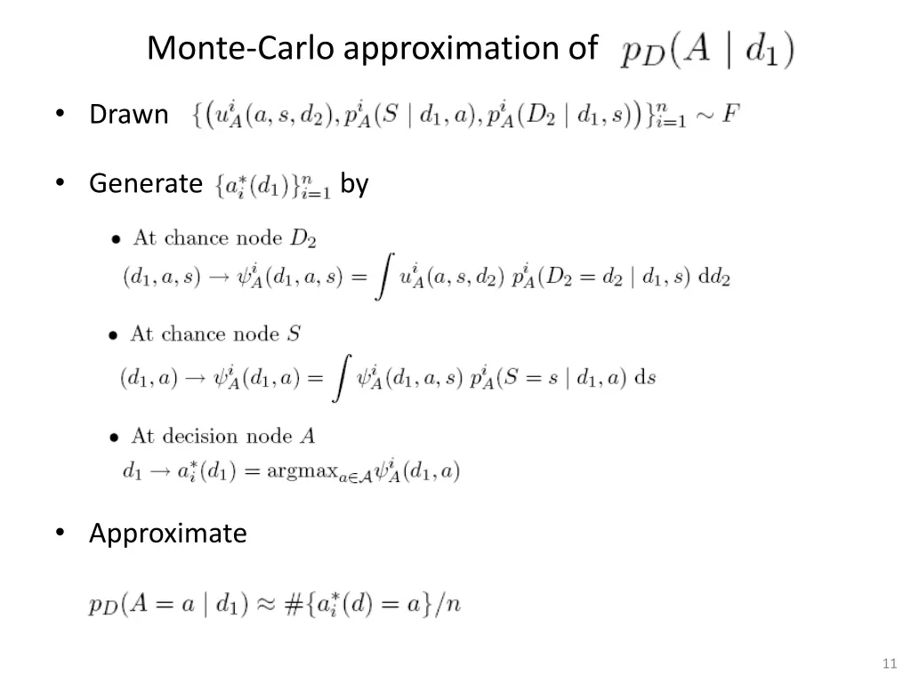 monte carlo approximation of