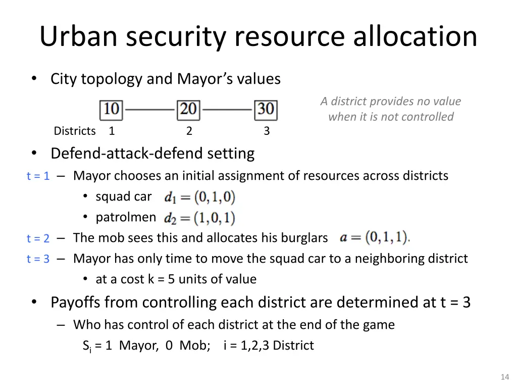 urban security resource allocation