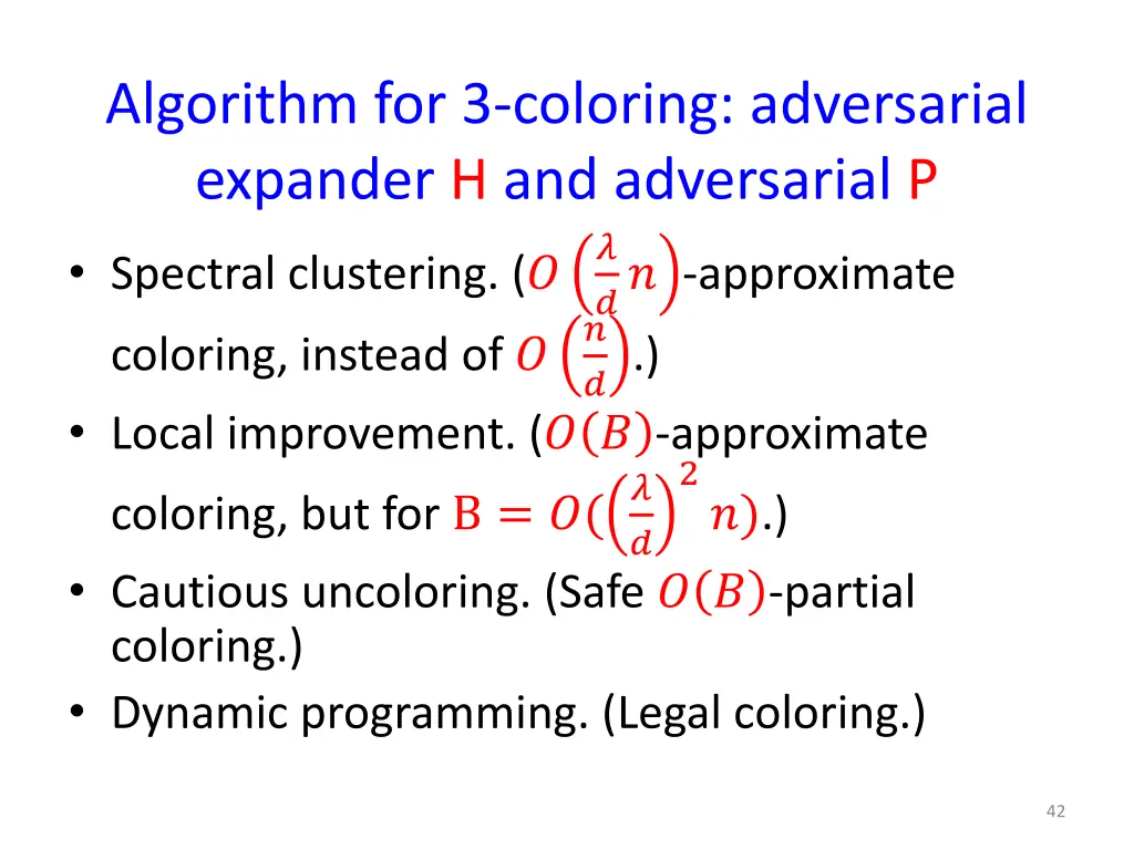 algorithm for 3 coloring adversarial expander