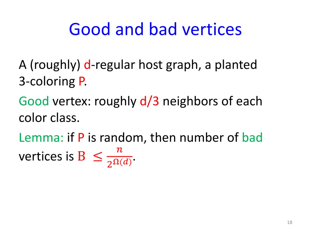 good and bad vertices