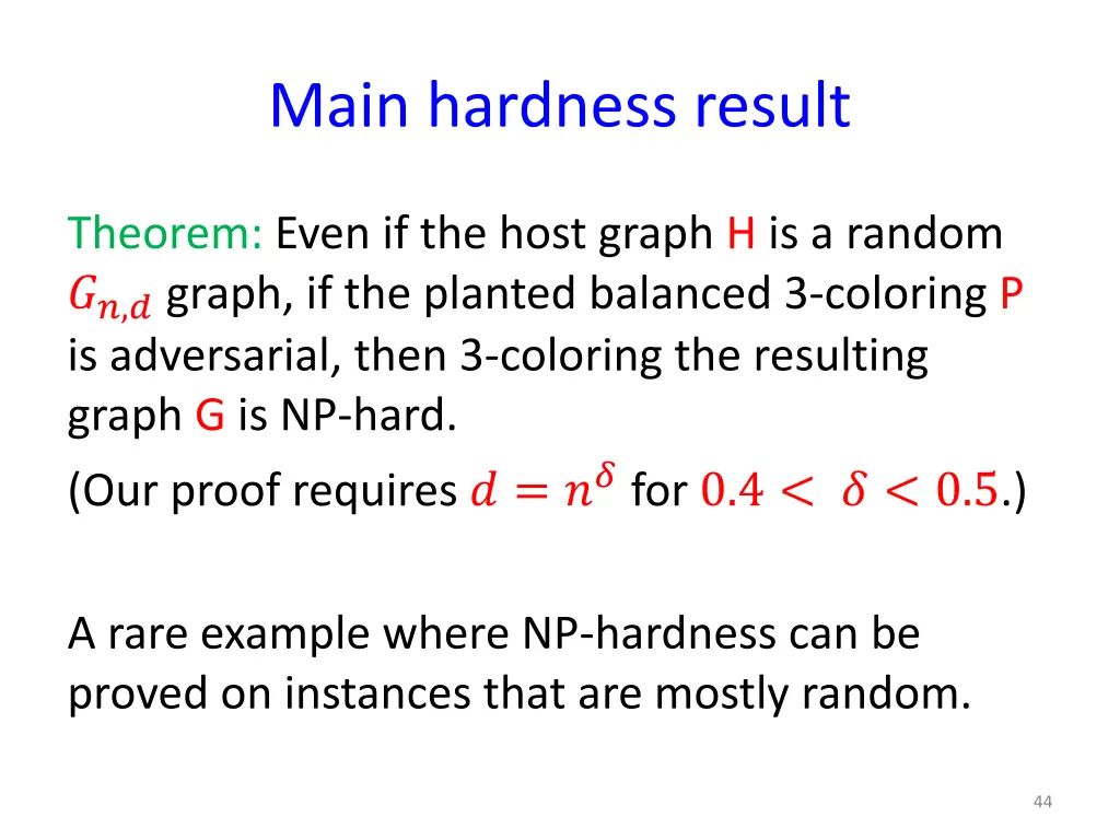 main hardness result