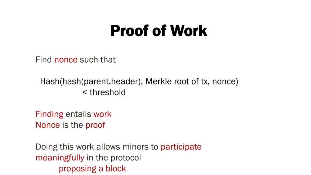 proof of work proof of work