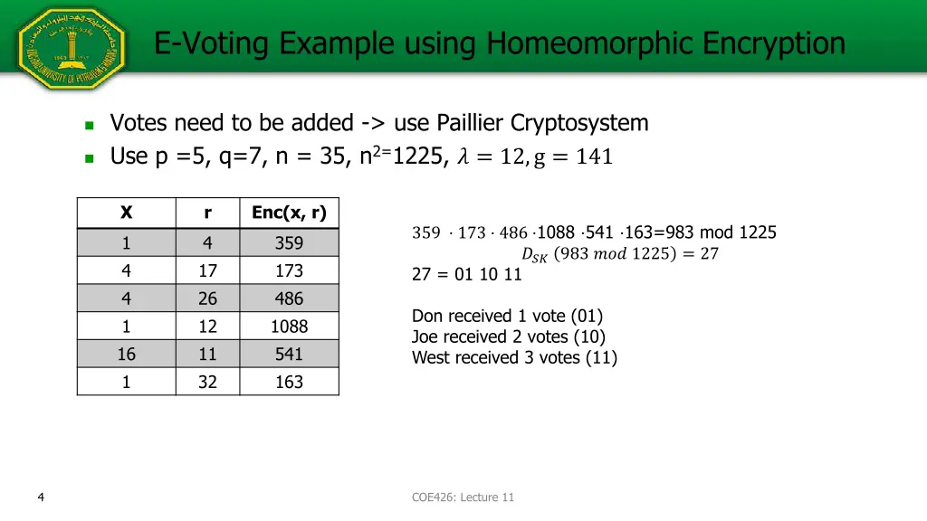 e voting example using homeomorphic encryption 1