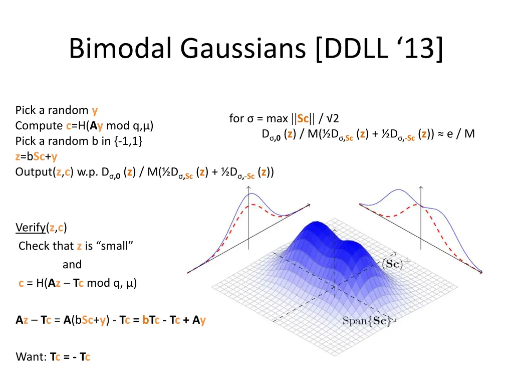 bimodal gaussians ddll 13