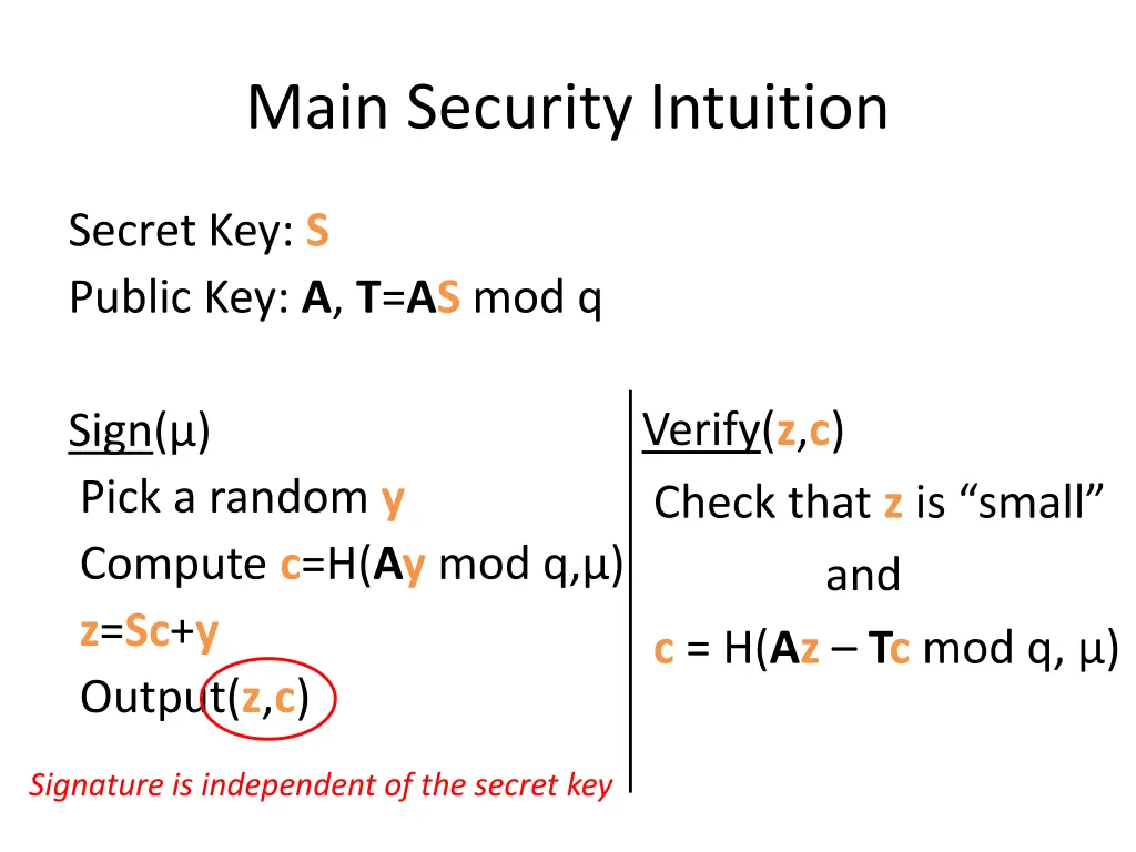 main security intuition