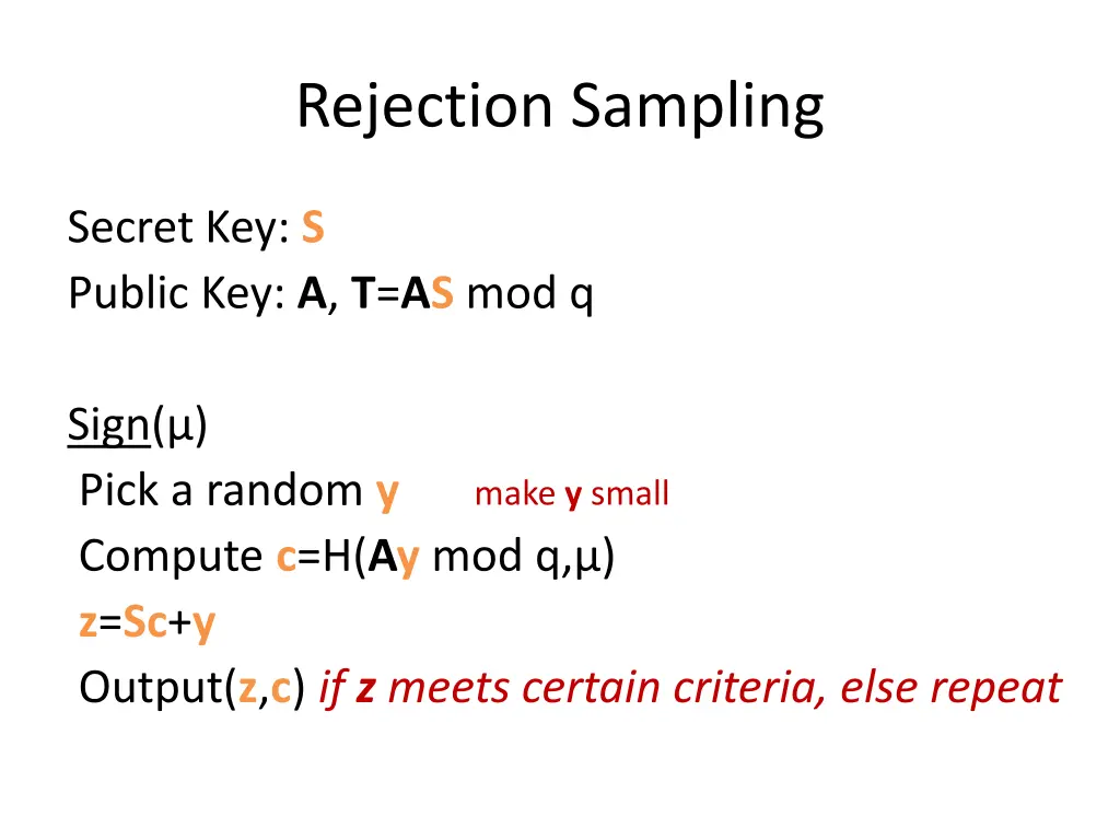 rejection sampling