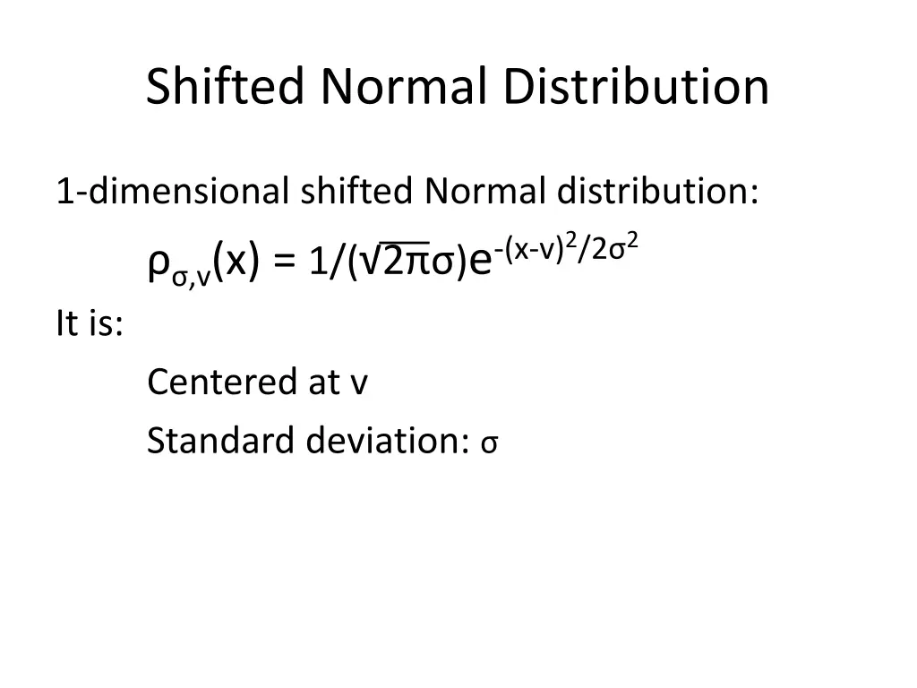 shifted normal distribution