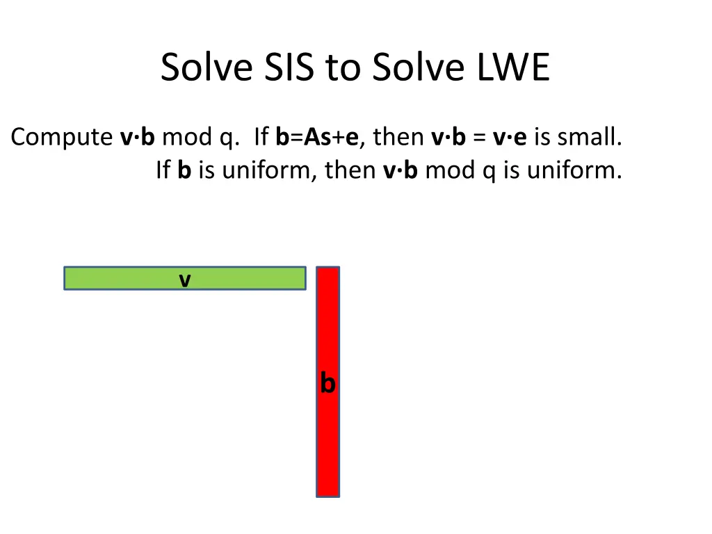 solve sis to solve lwe 3