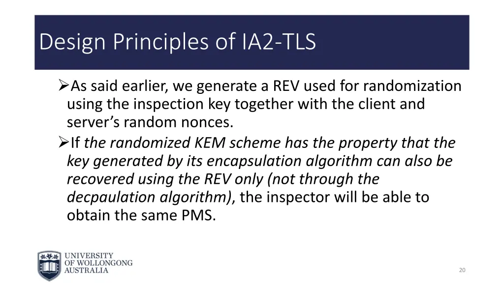 design principles of ia2 tls 5