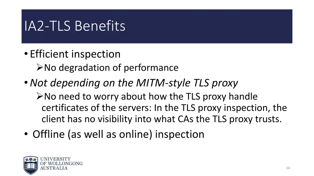 ia2 tls benefits